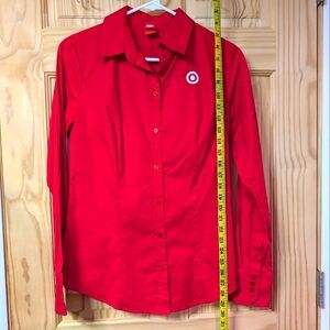 Target Team Member Red Button-Up Shirt, Women's Small, Official Merch